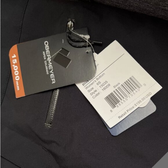 NWT - Obermeyer Bliss Women's Snow Pants Ski Snowboard Black Size 6S - Picture 3 of 11